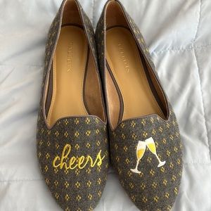 Talbots gray wool novelty flats